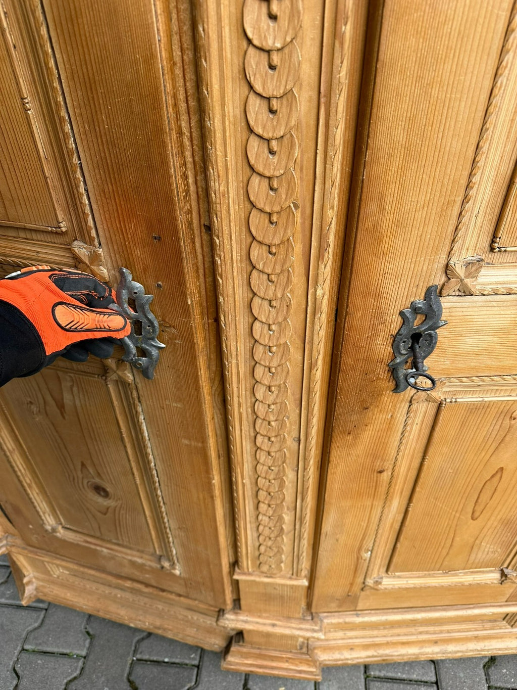Antiker Barockschrank Bodenseeschrank Schrank Ende 18 tes Jhdt Weichholz massiv
