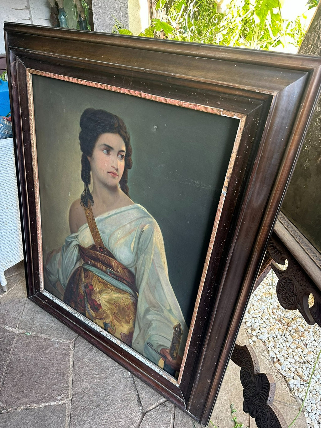 Grosses Ölgemälde Judith die Bezwingerin des Holofernes Kopie nach August Riedel