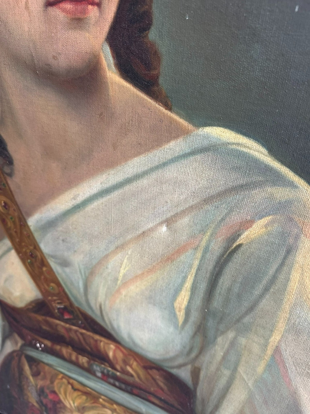 Grosses Ölgemälde Judith die Bezwingerin des Holofernes Kopie nach August Riedel