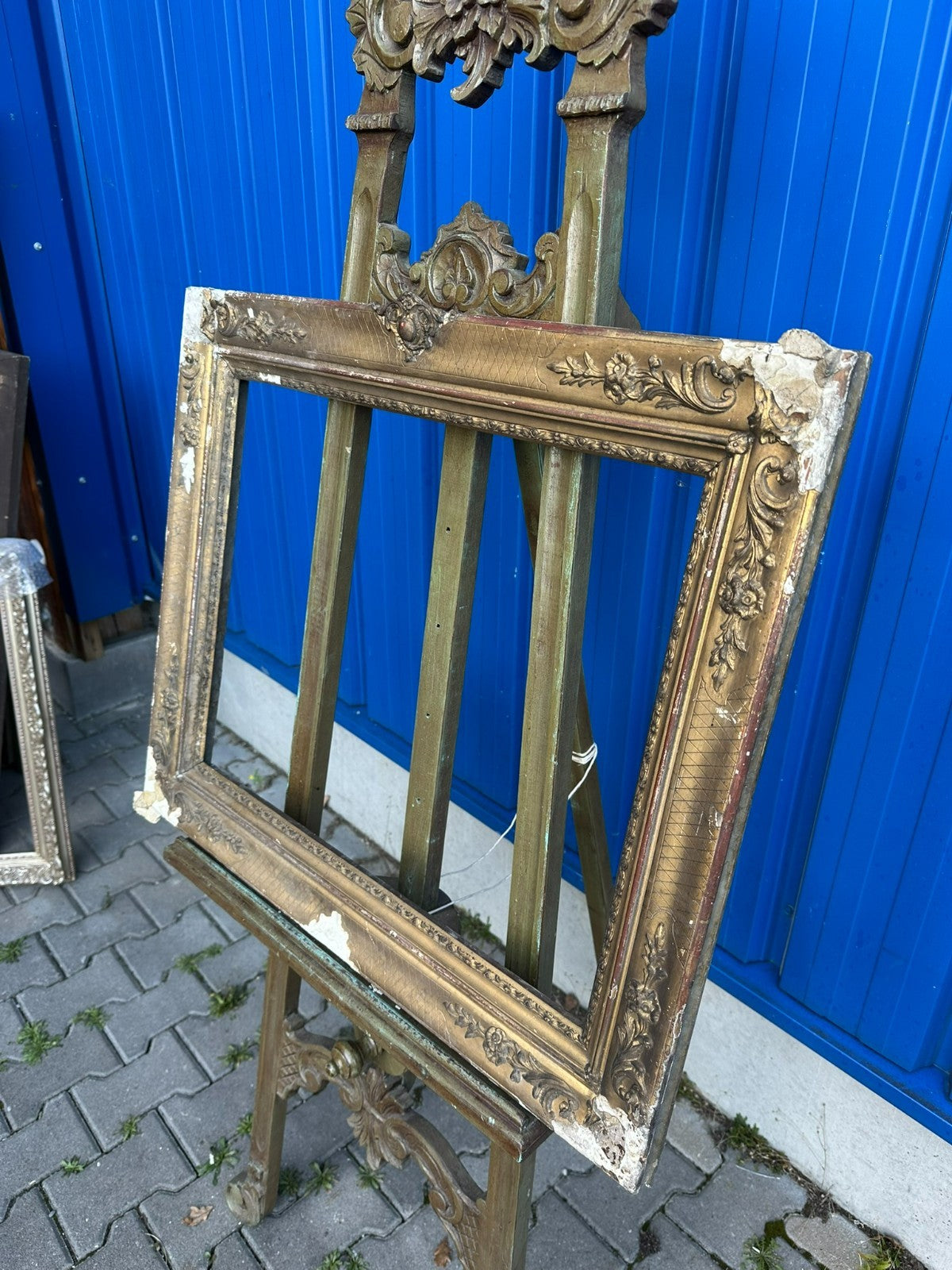 Antiker Barock Bilderrahmen Rahmen um 1880 78x66x6cm Falz 62x49,3cm
