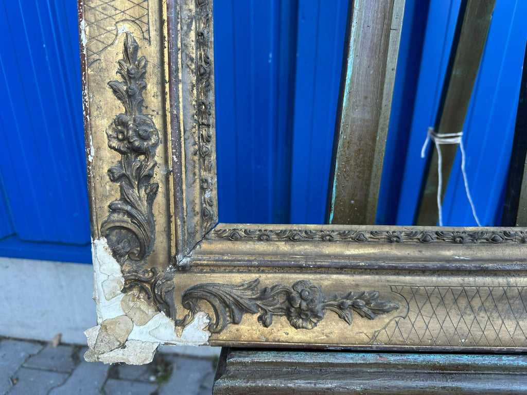 Antiker Barock Bilderrahmen Rahmen um 1880 78x66x6cm Falz 62x49,3cm