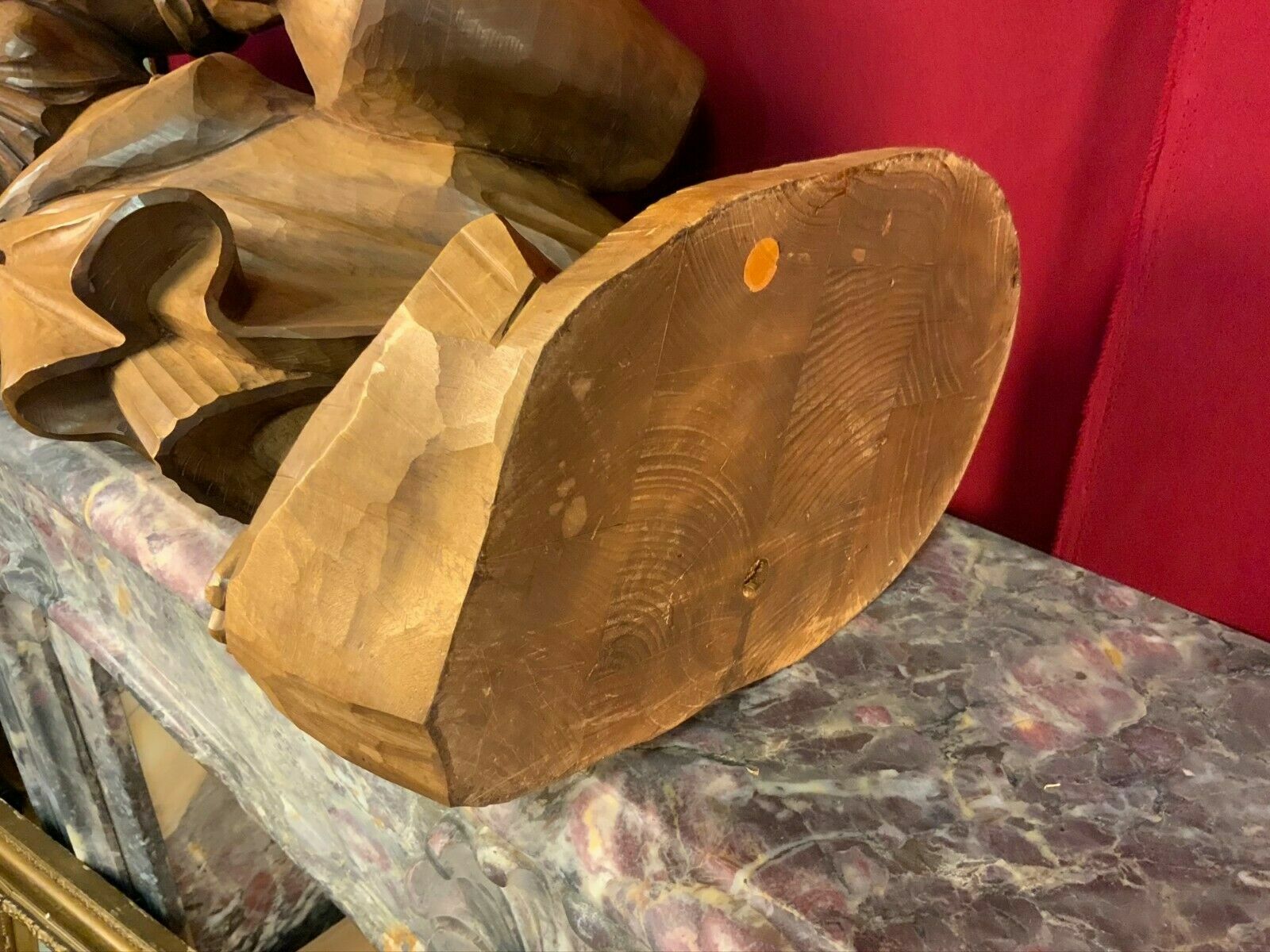 Tirol Skulptur Frau mit Kanne 81cm Figur Holz massive Ausführung handgeschnitzt