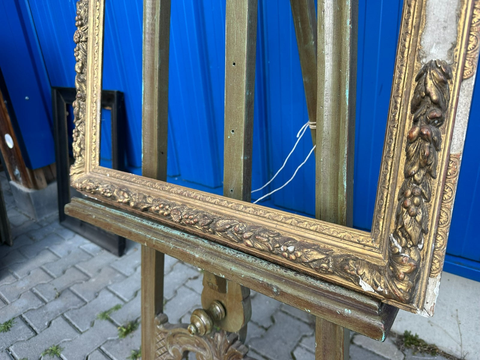 Antiker Bilderrahmen Rahmen 19 tes Jhdt 64x59x4,5cm Falz 53,6x48,3cm