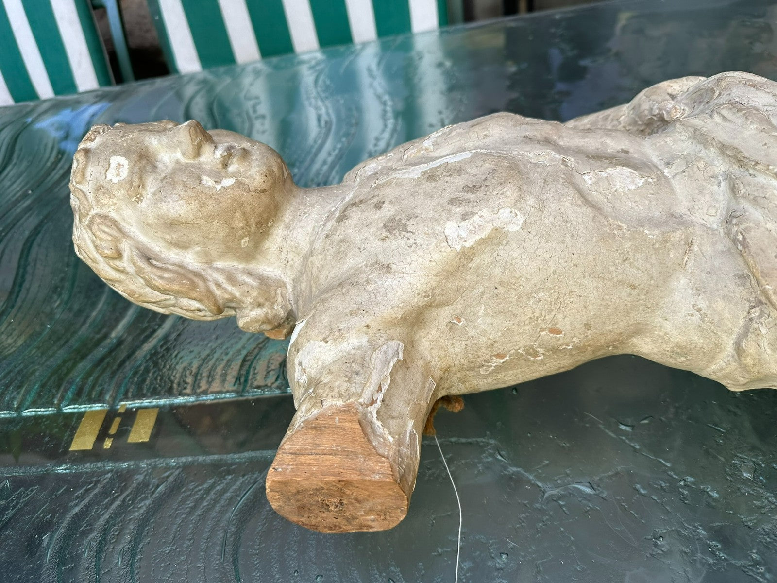 Antike Barock Heiligenfigur 18 tes Jhdt Heiliger Sebastian 75cm