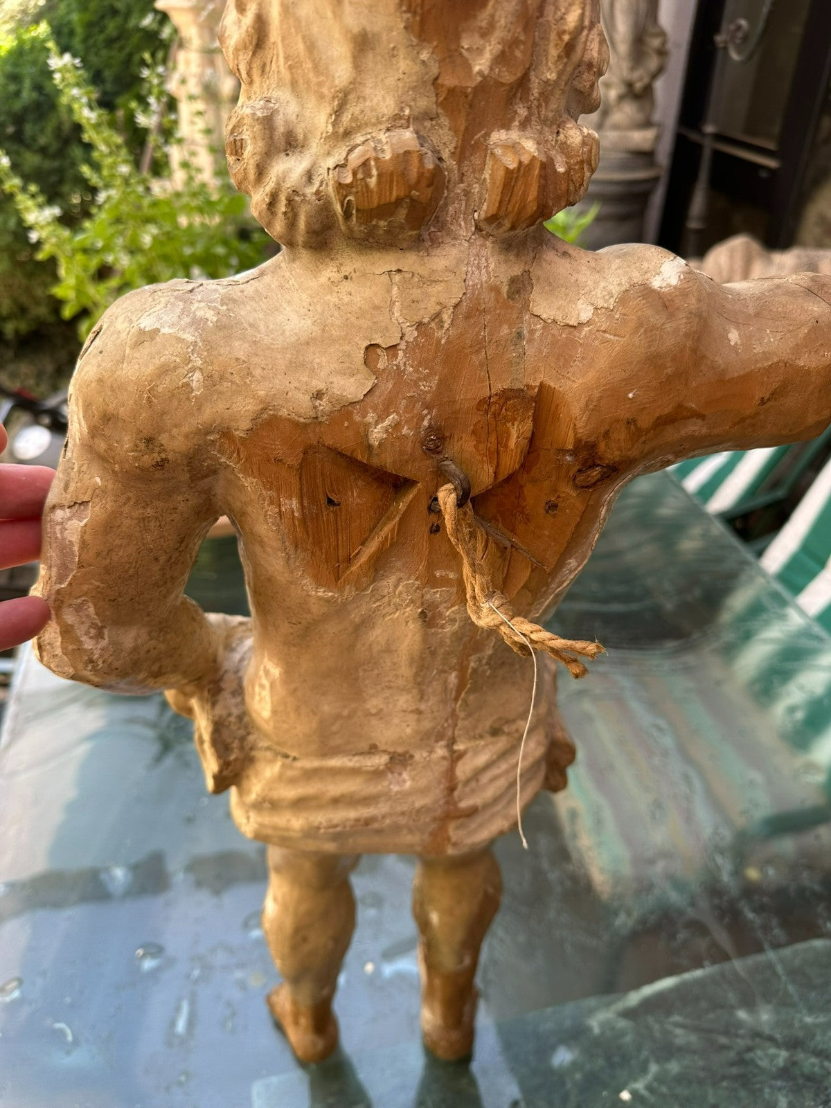 Antike Barock Heiligenfigur 18 tes Jhdt Heiliger Sebastian 75cm