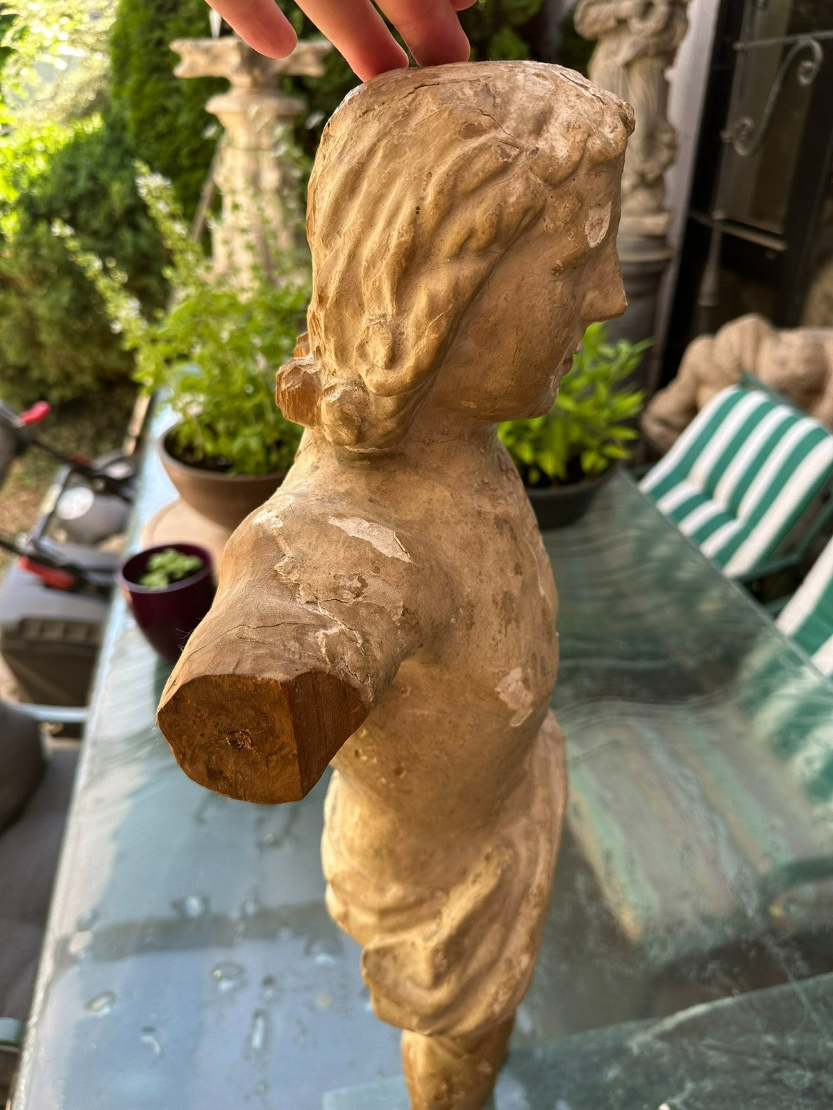 Antike Barock Heiligenfigur 18 tes Jhdt Heiliger Sebastian 75cm