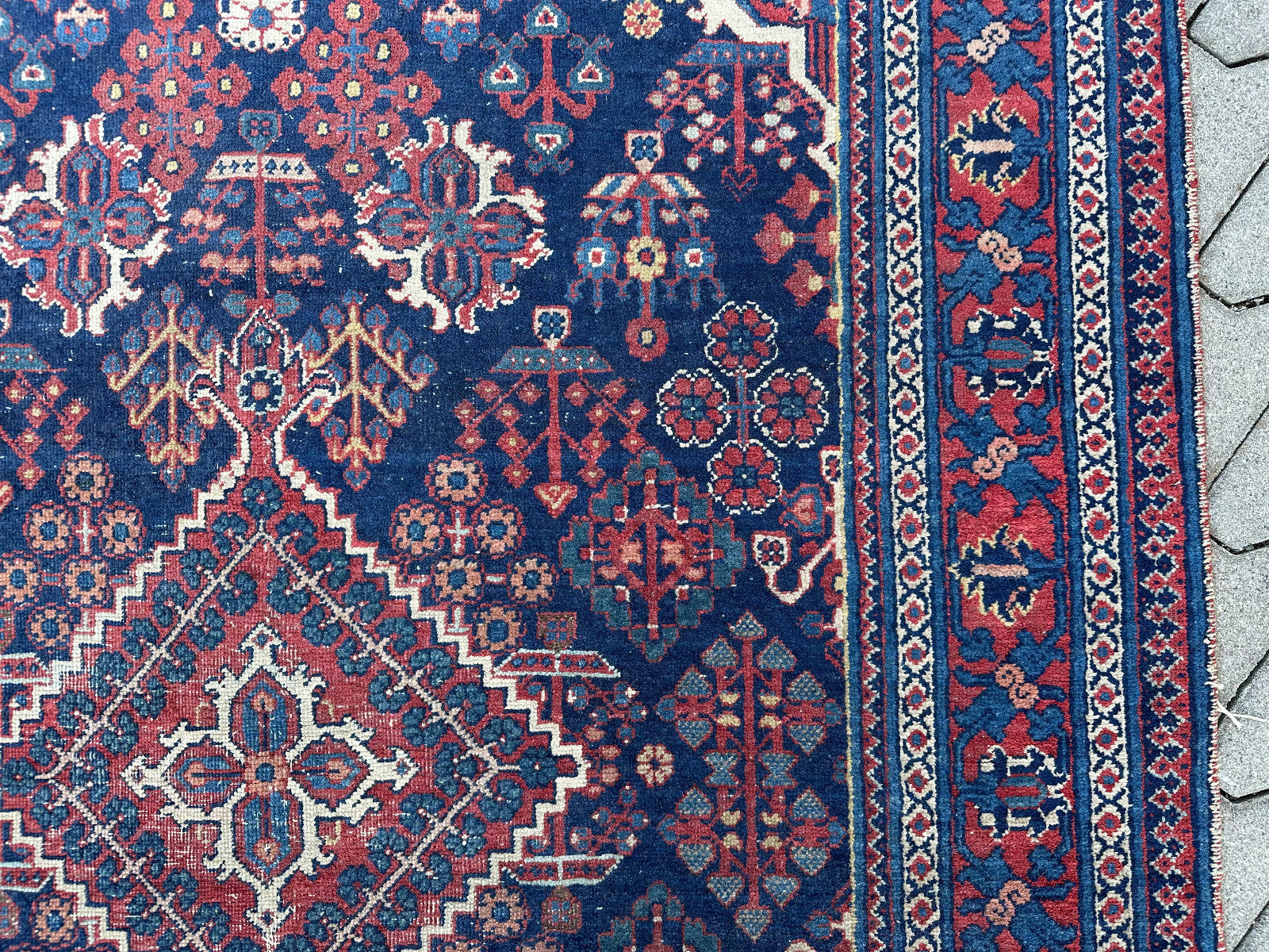 Antiker Kasak Teppich Orientteppich aus Wolle handgeknüpft 203x128cm
