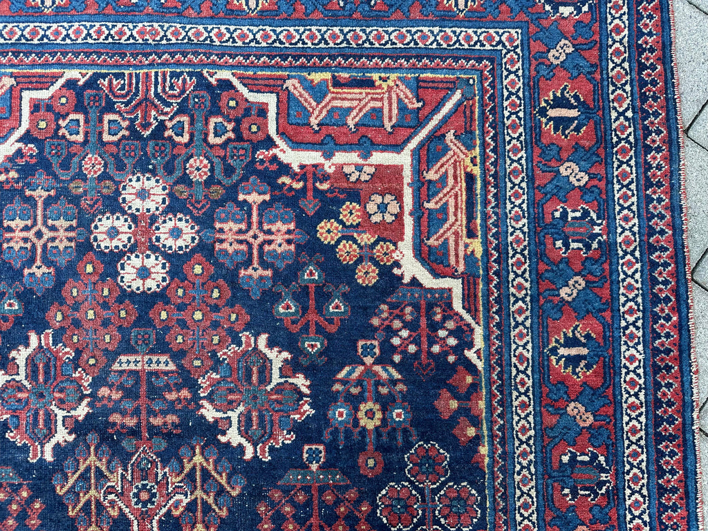 Antiker Kasak Teppich Orientteppich aus Wolle handgeknüpft 203x128cm