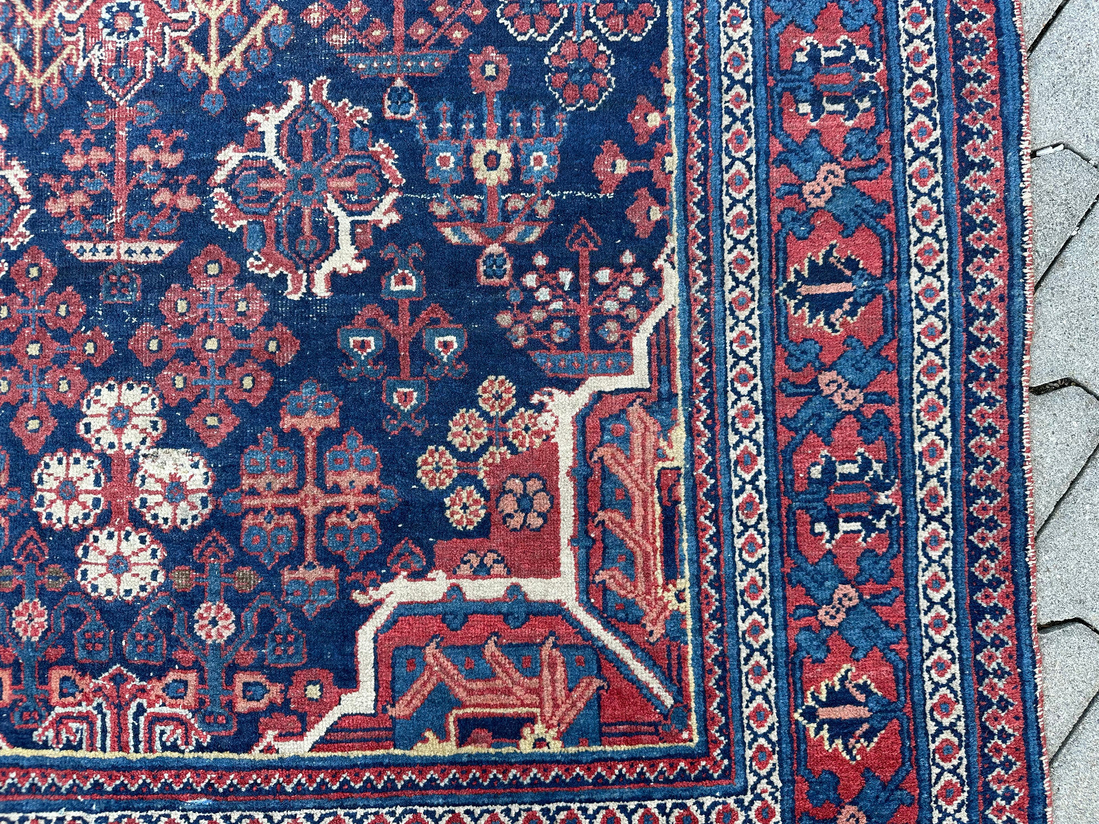 Antiker Kasak Teppich Orientteppich aus Wolle handgeknüpft 203x128cm