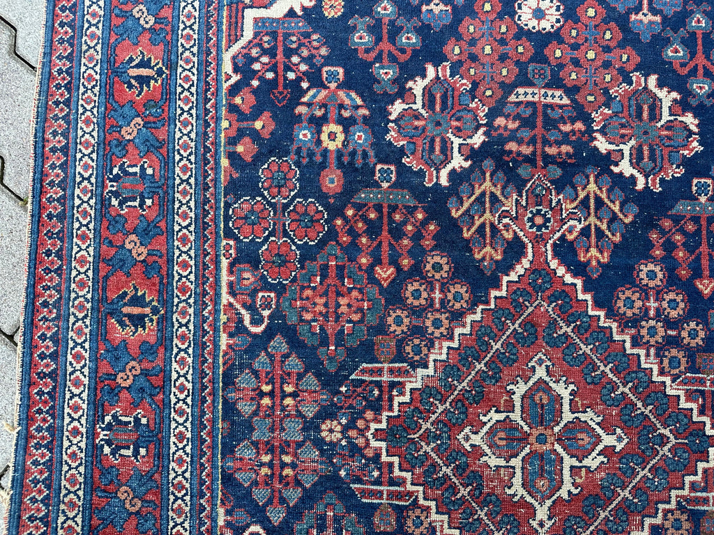 Antiker Kasak Teppich Orientteppich aus Wolle handgeknüpft 203x128cm