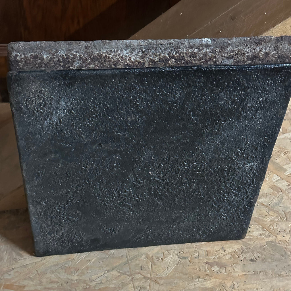 Antike Barock Ofenplatte aus Eisen 17/18 tes Jhdt 46x45cm Gesicht