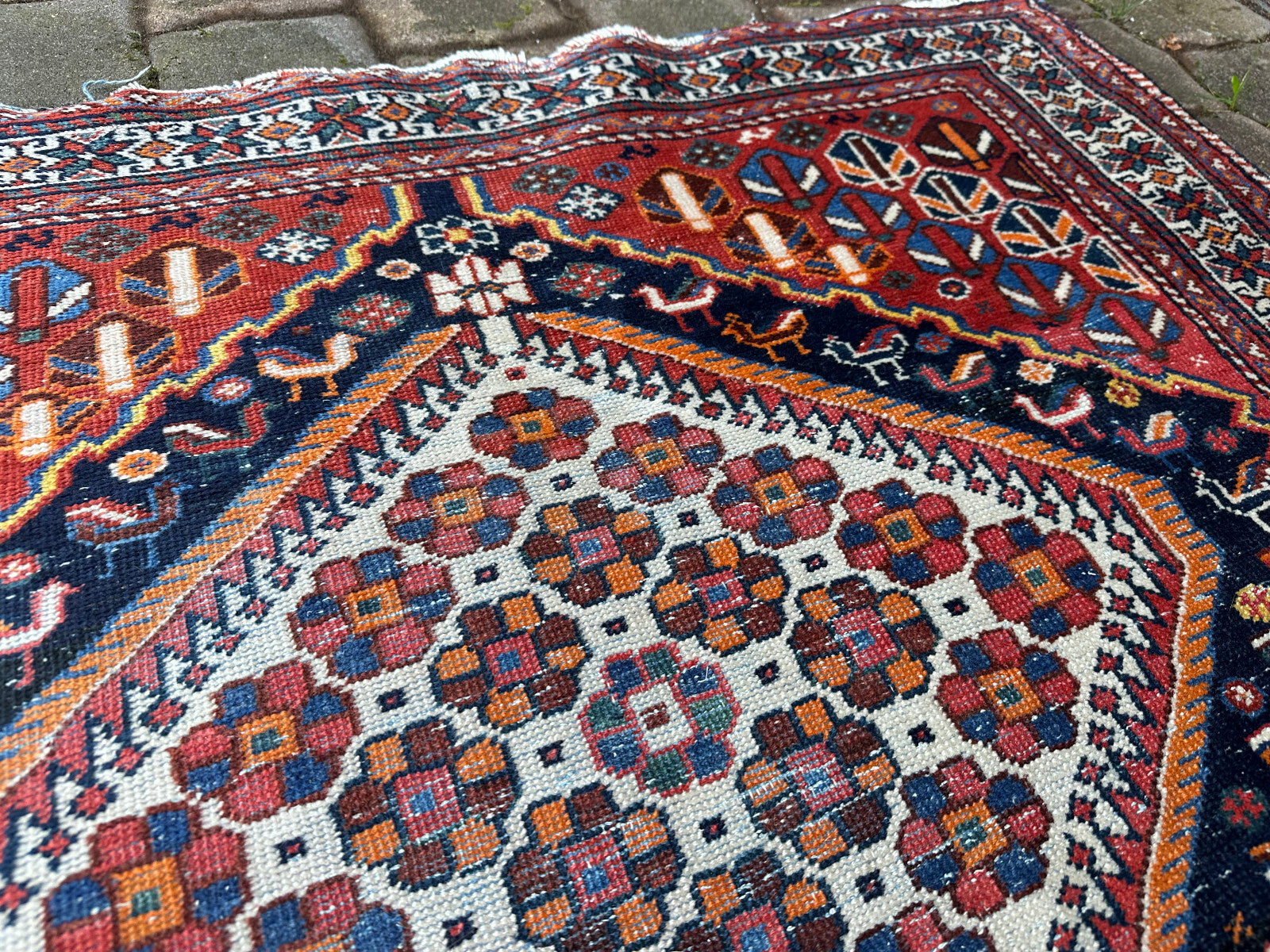 Alter Orientteppich Teppich handgeknüpft aus Wolle Türkei Läufer 327x113cm
