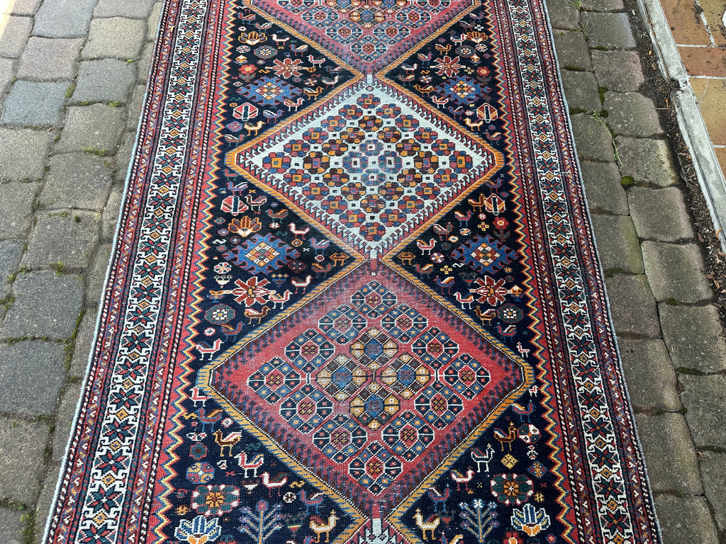 Alter Orientteppich Teppich handgeknüpft aus Wolle Türkei Läufer 327x113cm