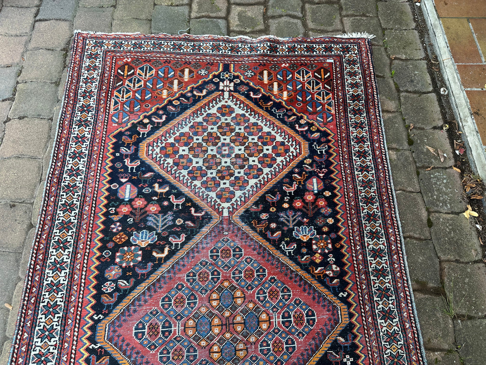 Alter Orientteppich Teppich handgeknüpft aus Wolle Türkei Läufer 327x113cm