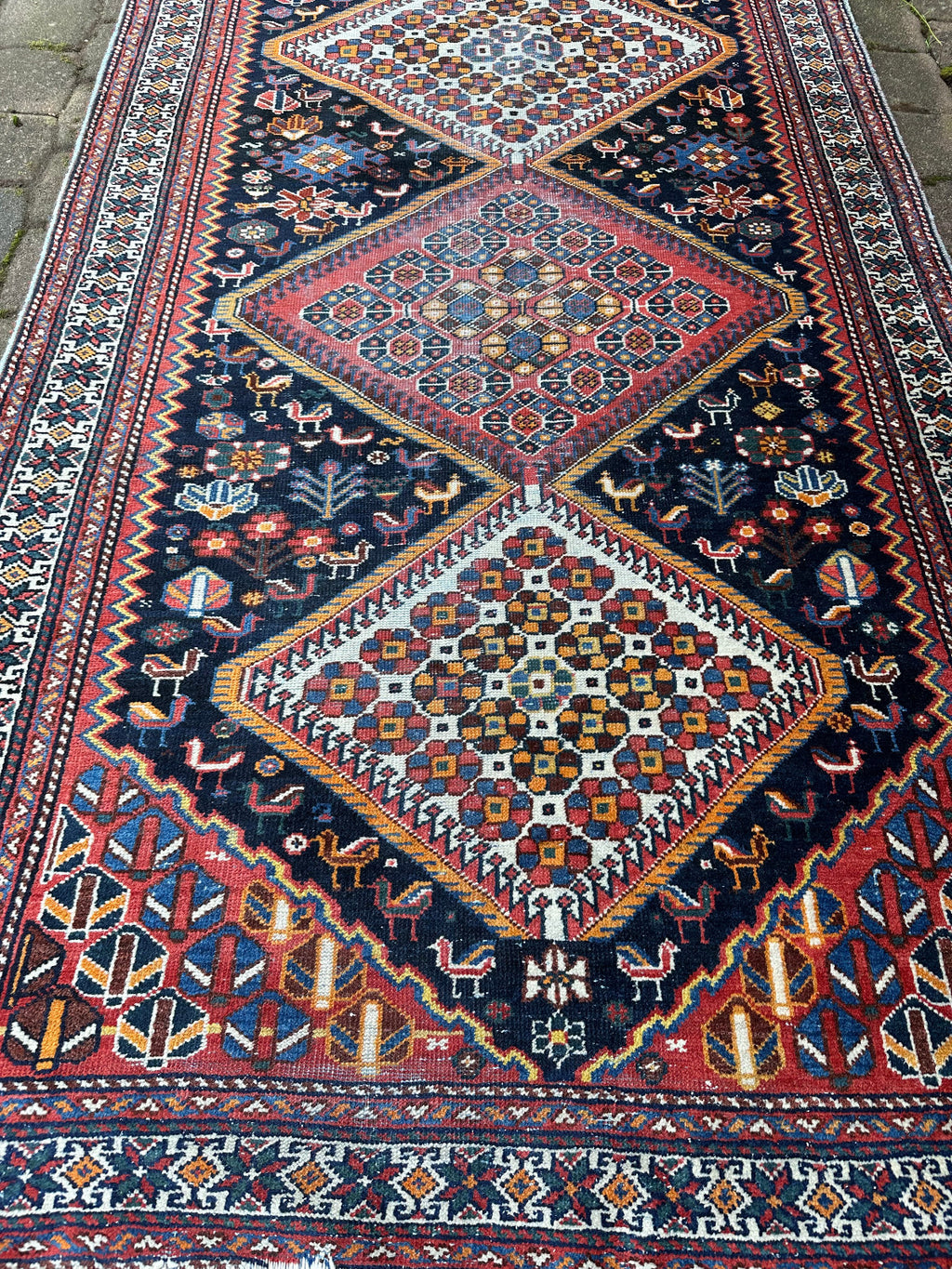 Alter Orientteppich Teppich handgeknüpft aus Wolle Türkei Läufer 327x113cm