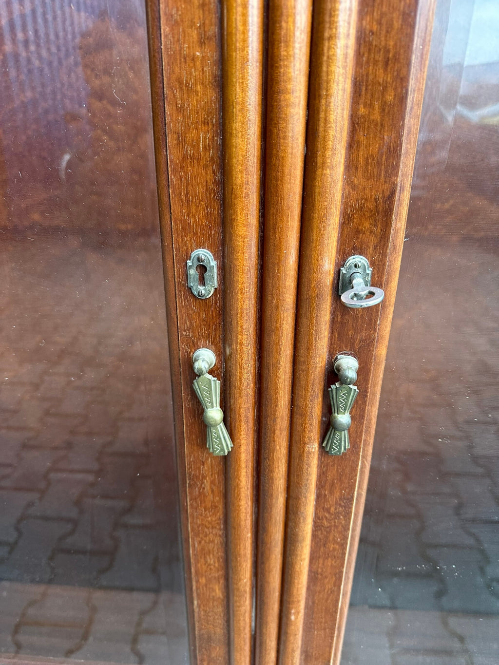 Antike Art Deco Vitrine um 1930 Vitrinenschrank