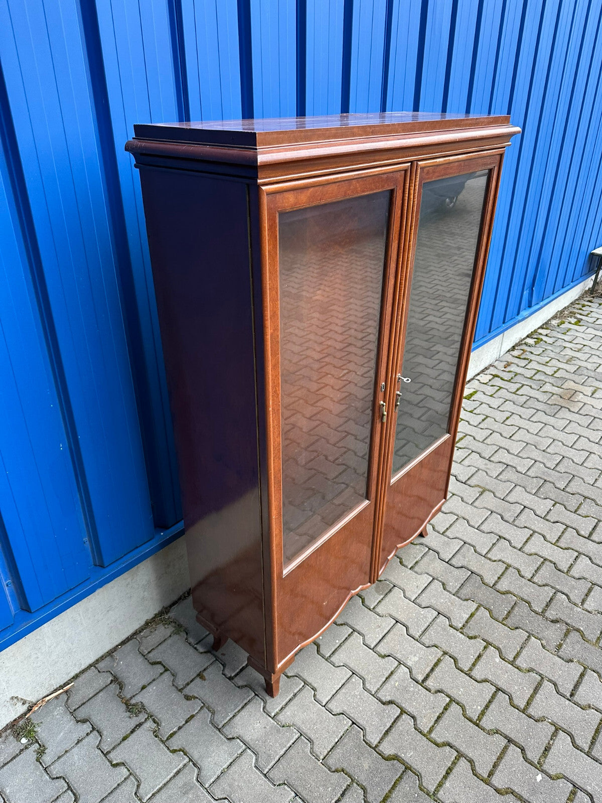 Antike Art Deco Vitrine um 1930 Vitrinenschrank