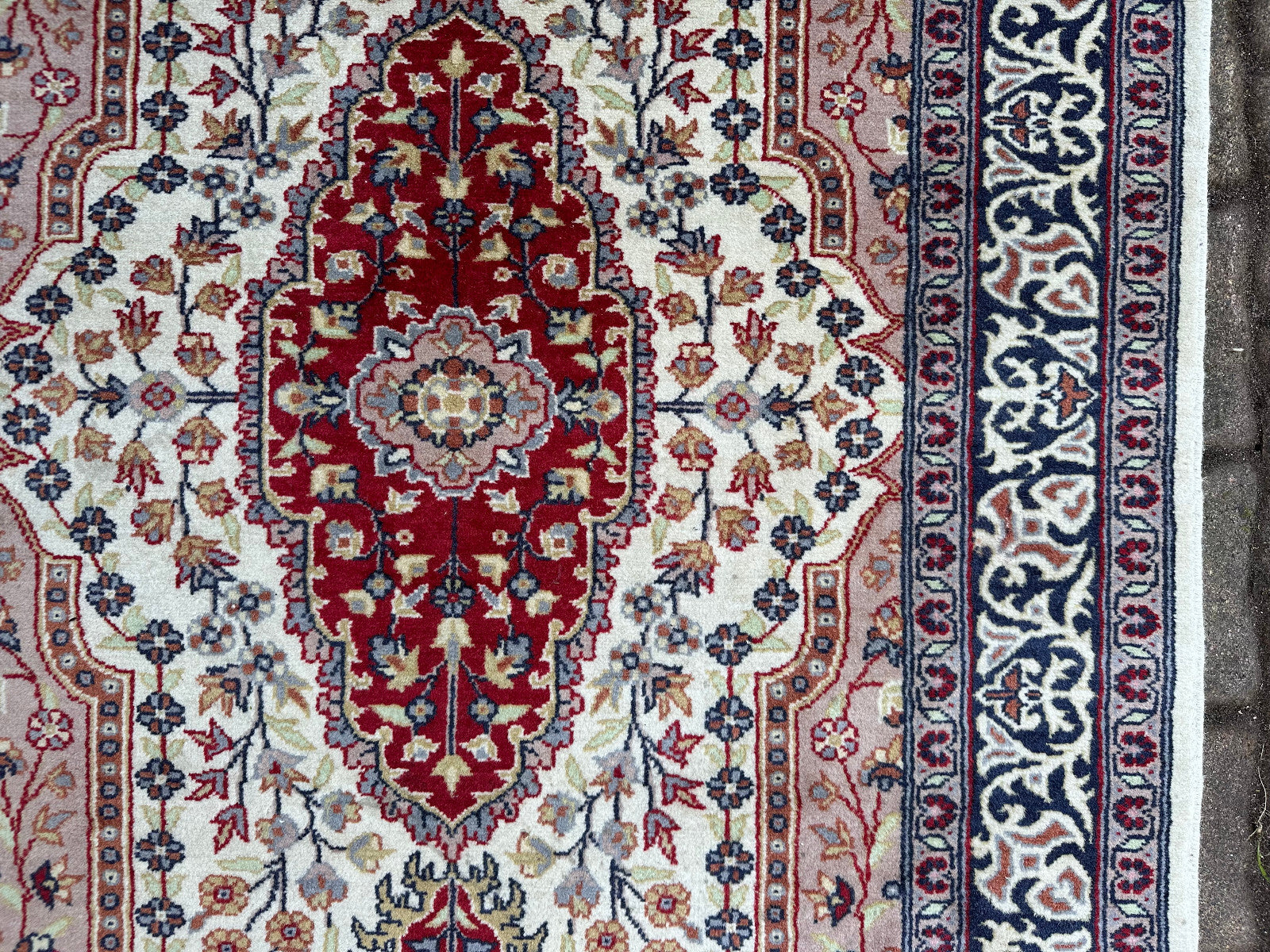 Alter Perser Teppich Persischer Orientteppich aus Wolle handgeknüpft 170x96cm