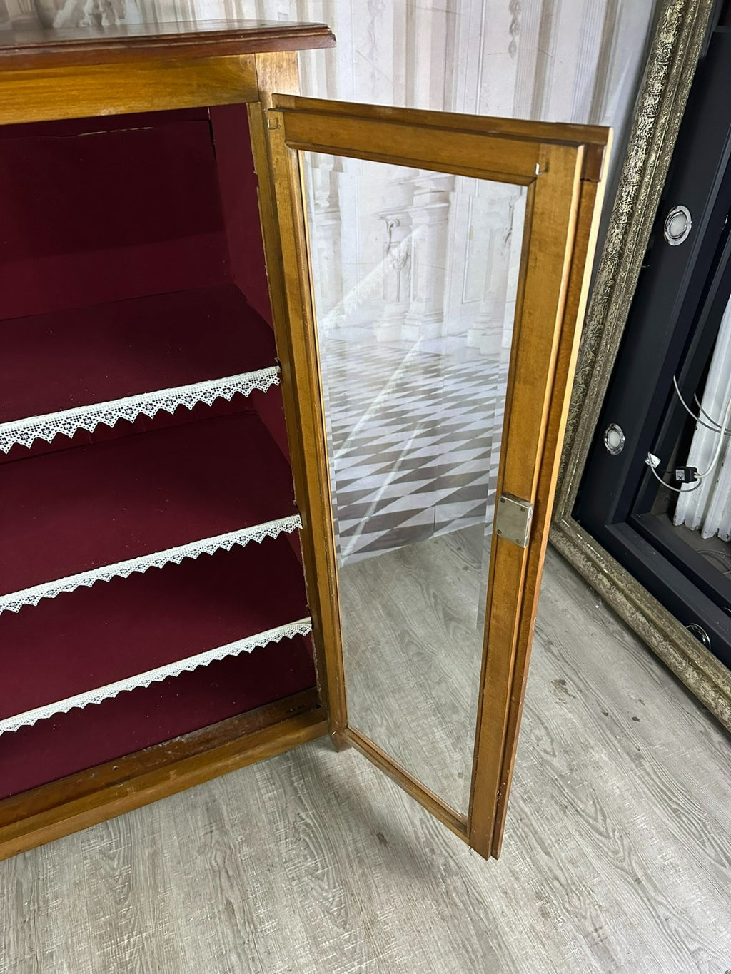 Antike Biedermeier Vitrine 19 Es Jhdt Mahagoni