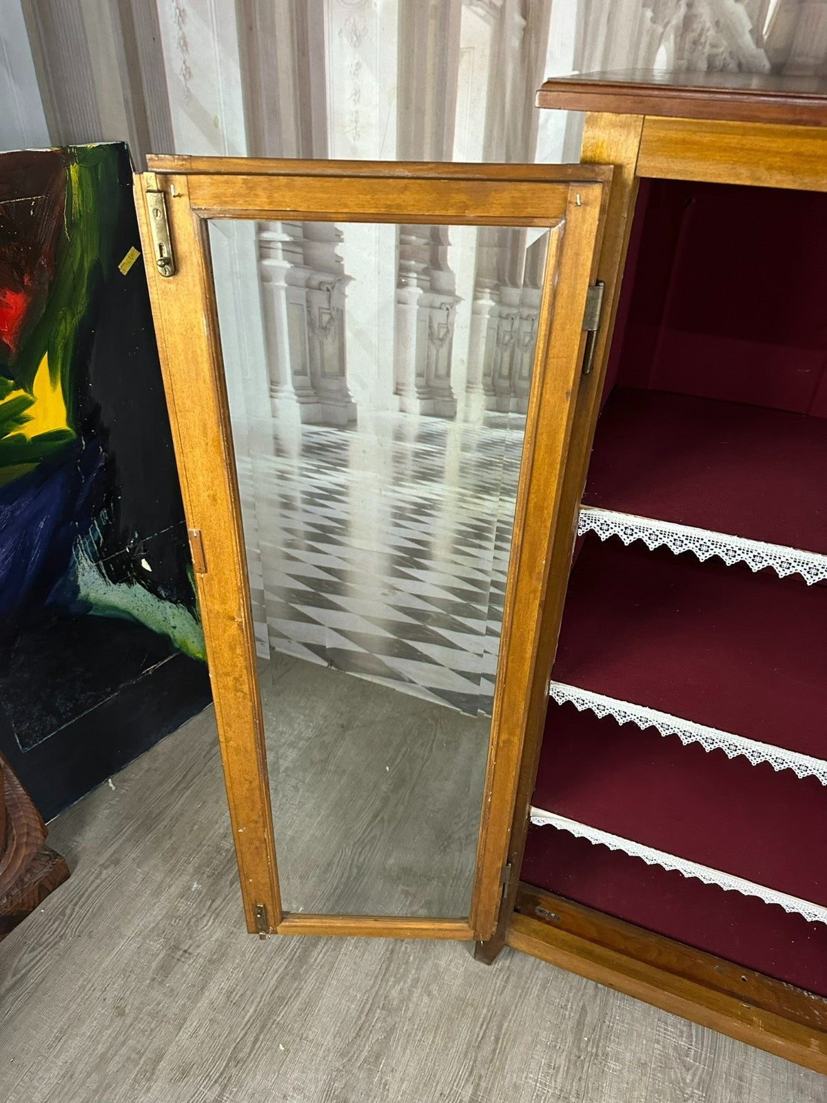 Antike Biedermeier Vitrine 19 Es Jhdt Mahagoni