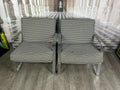 PAAR VINTAGE SESSEL CHOINA STOFF 6 CLASSY BLACK SCHWARZ WEISS METALL GESTELL