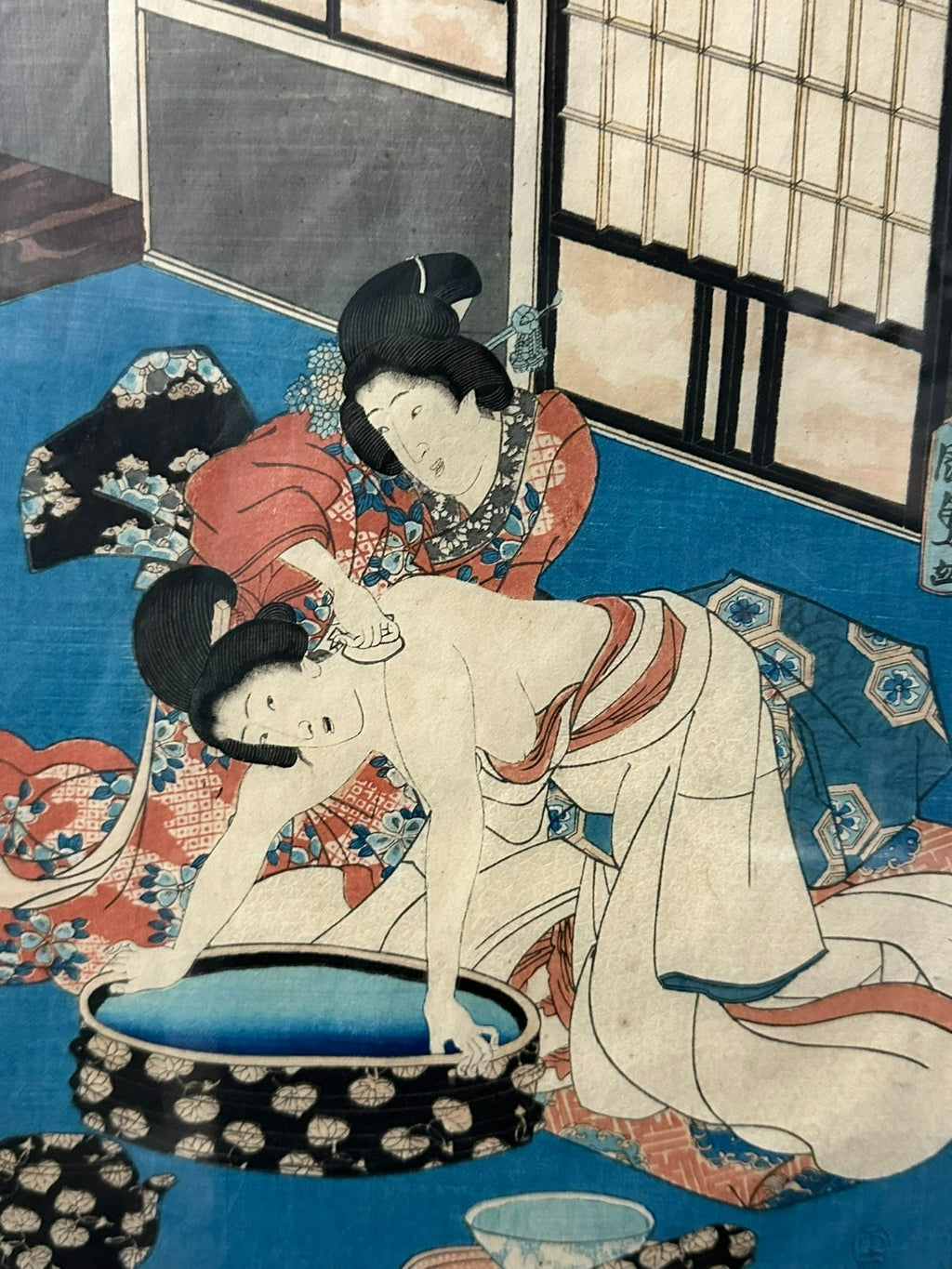 Toyokuni Iii Utagawa Holzschnitte Kurtisanen Szenerie 19 tes Jhdt