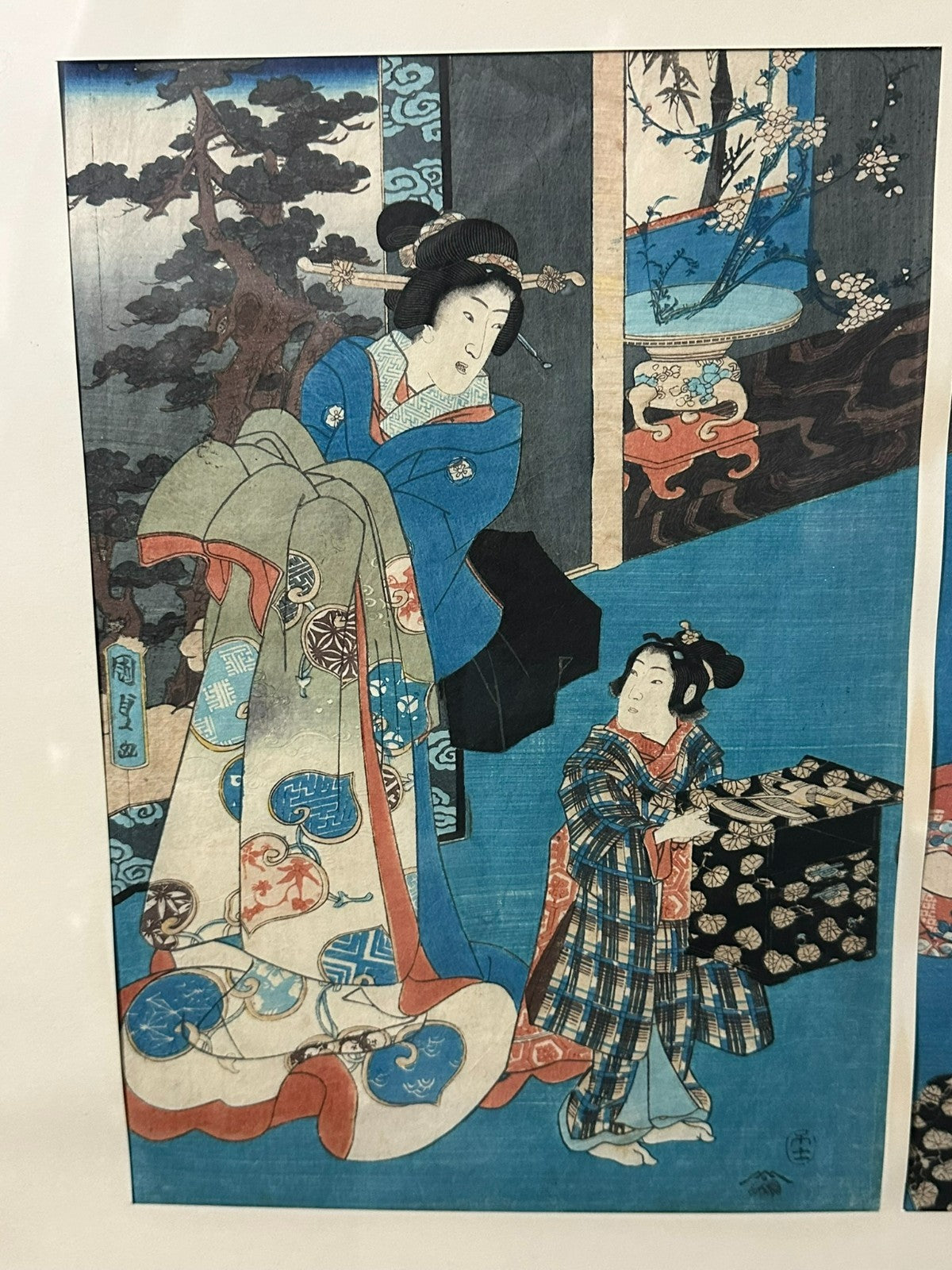 Toyokuni Iii Utagawa Holzschnitte Kurtisanen Szenerie 19 tes Jhdt