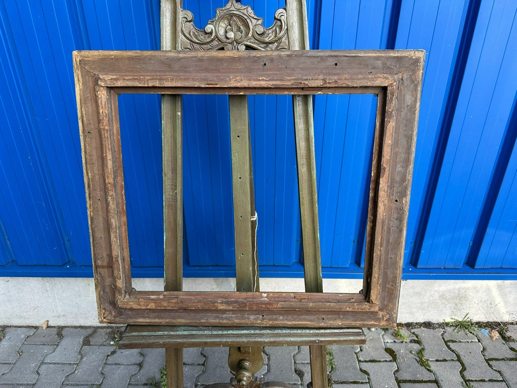 Antiker Barock Rokoko Bilderrahmen um 1880 Rahmen 73x65x8cm Falz 58,1x49,1cm