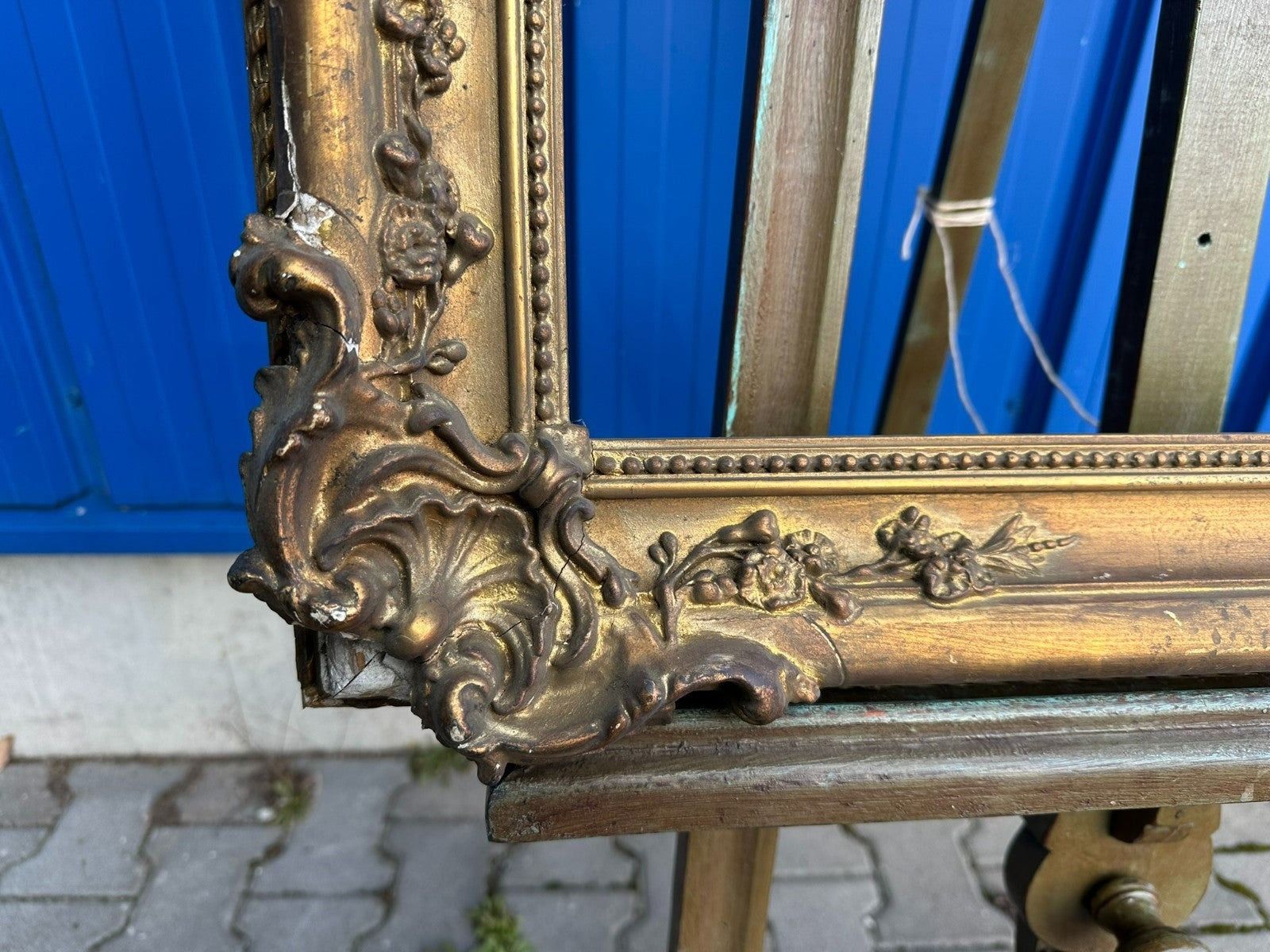 Antiker Barock Rokoko Bilderrahmen um 1880 Rahmen 73x65x8cm Falz 58,1x49,1cm