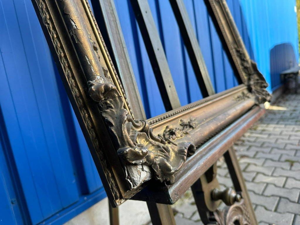 Antiker Barock Rokoko Bilderrahmen um 1880 Rahmen 73x65x8cm Falz 58,1x49,1cm