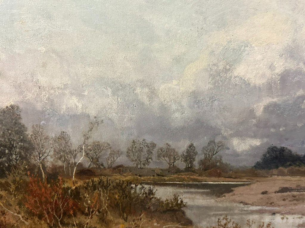 Grosses Ölgemälde Isar in München Landschaft Karl Heffner (1849-1925)