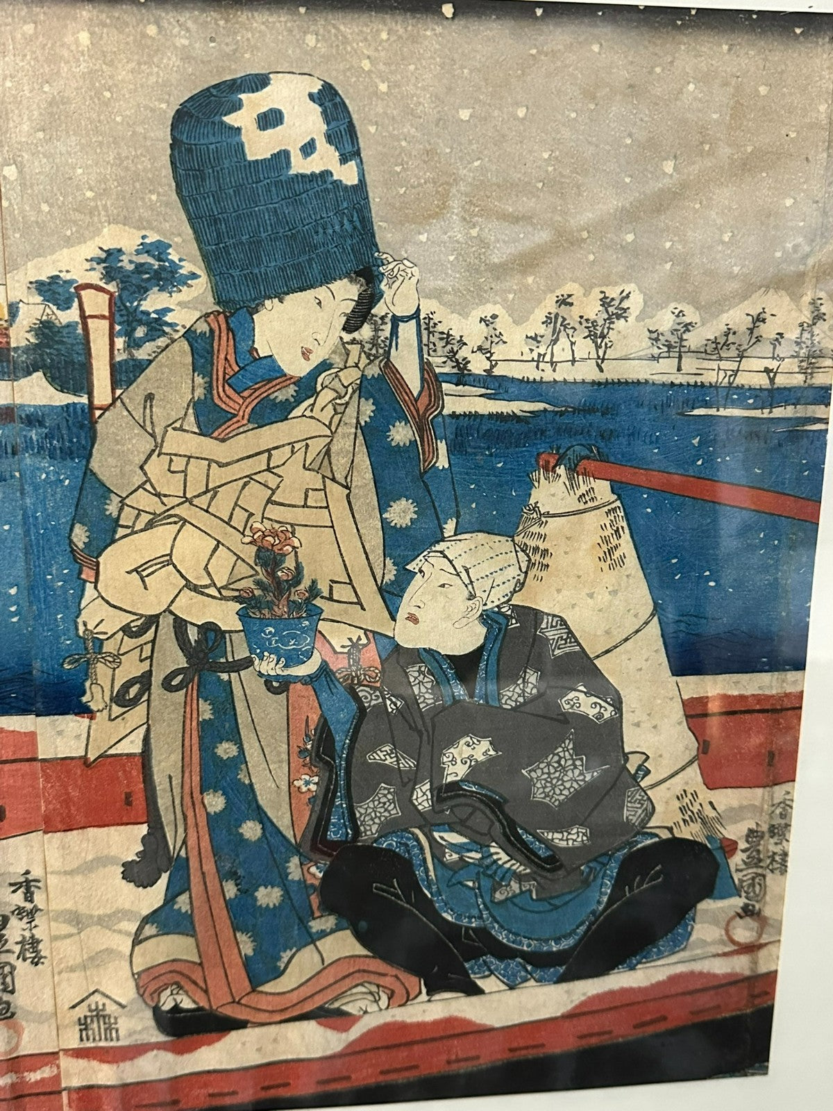 Toyokuni Iii Utagawa Holzschnitte Kurtisanen Szenerie 19 tes Jhdt