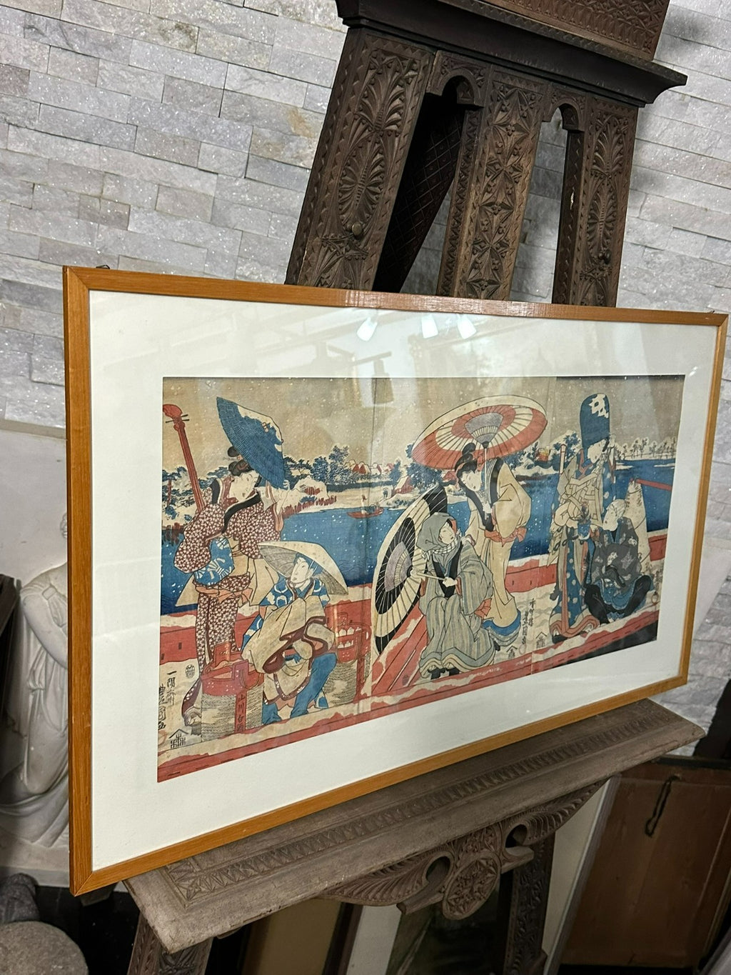 Toyokuni Iii Utagawa Holzschnitte Kurtisanen Szenerie 19 tes Jhdt