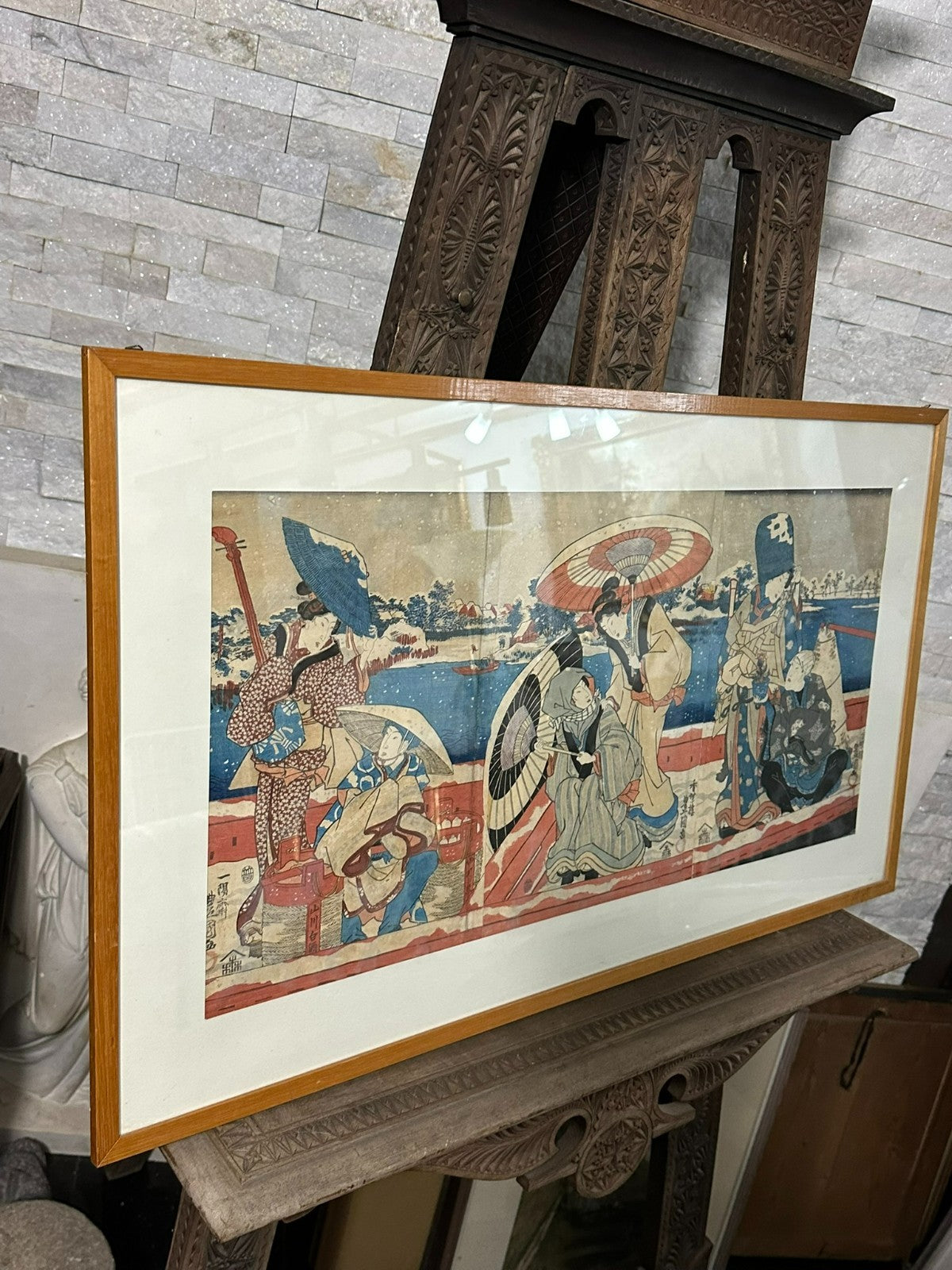 Toyokuni Iii Utagawa Holzschnitte Kurtisanen Szenerie 19 tes Jhdt