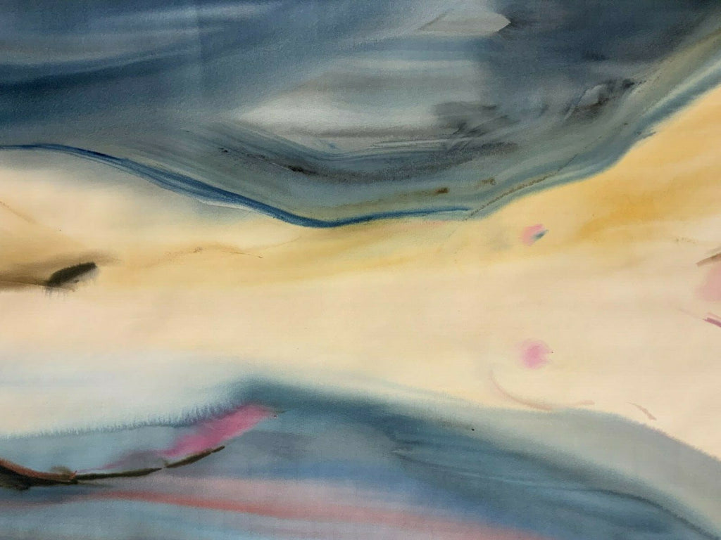 Aquarell liegender Akt Erotik liegende Nackte Frau Gemälde von Anatoli Kmara