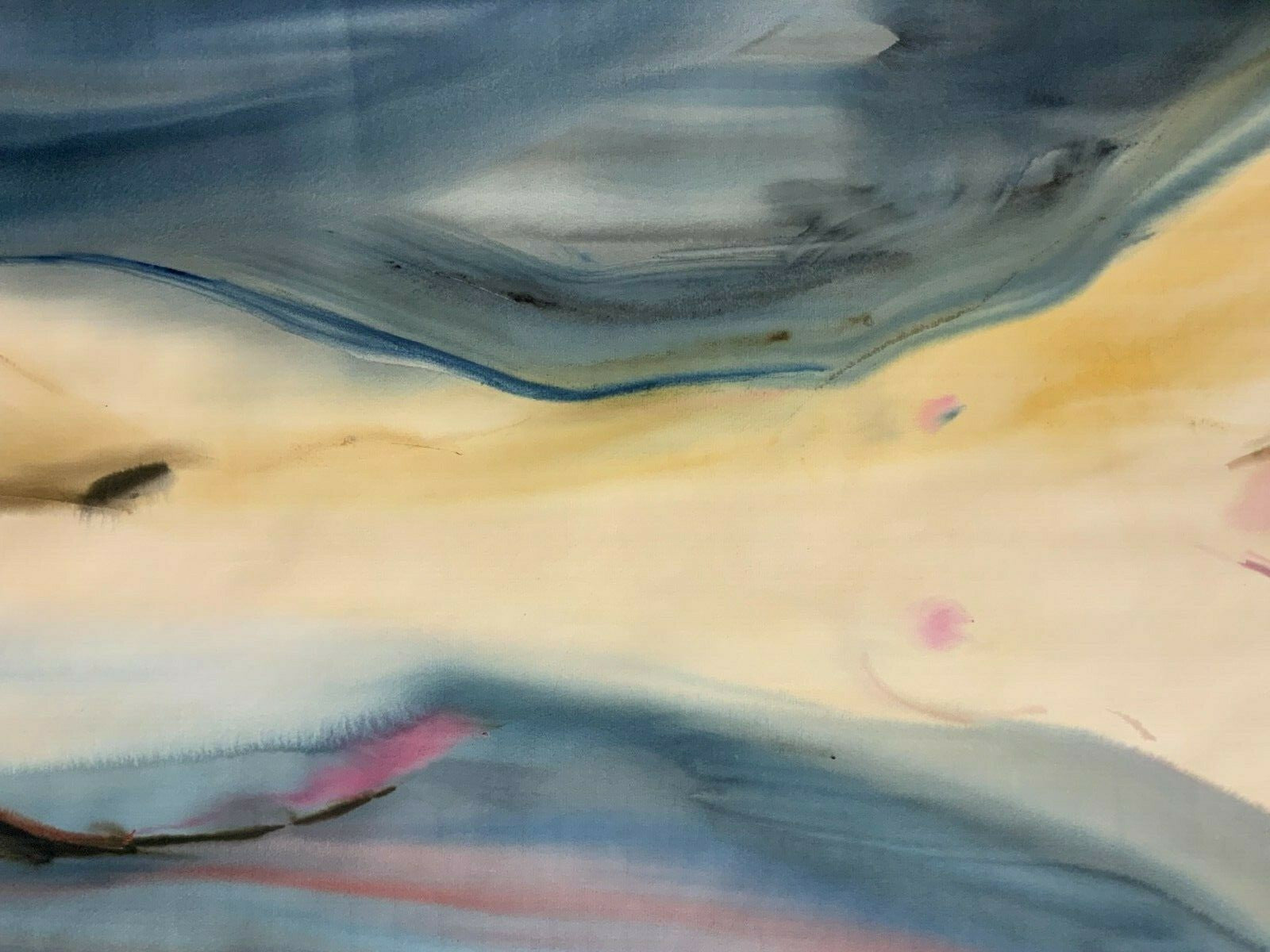 Aquarell liegender Akt Erotik liegende Nackte Frau Gemälde von Anatoli Kmara