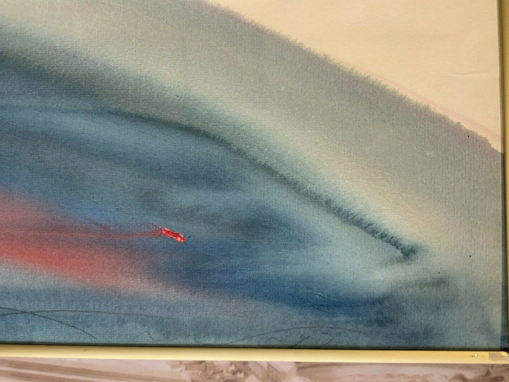 Aquarell liegender Akt Erotik liegende Nackte Frau Gemälde von Anatoli Kmara