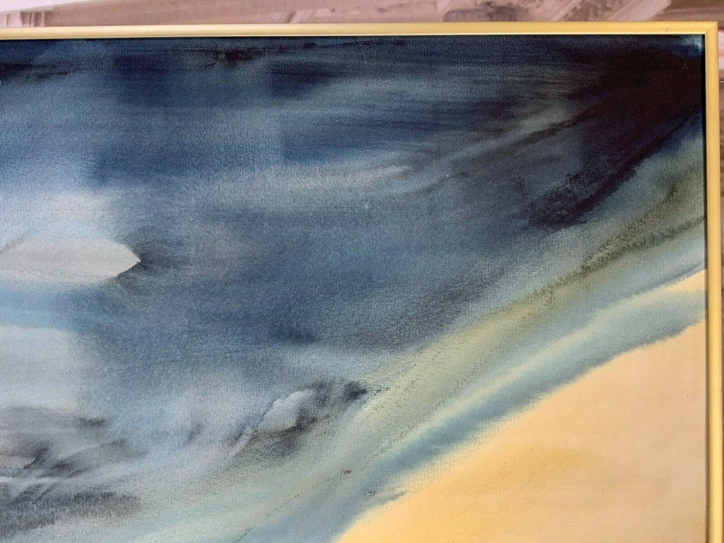 Aquarell liegender Akt Erotik liegende Nackte Frau Gemälde von Anatoli Kmara
