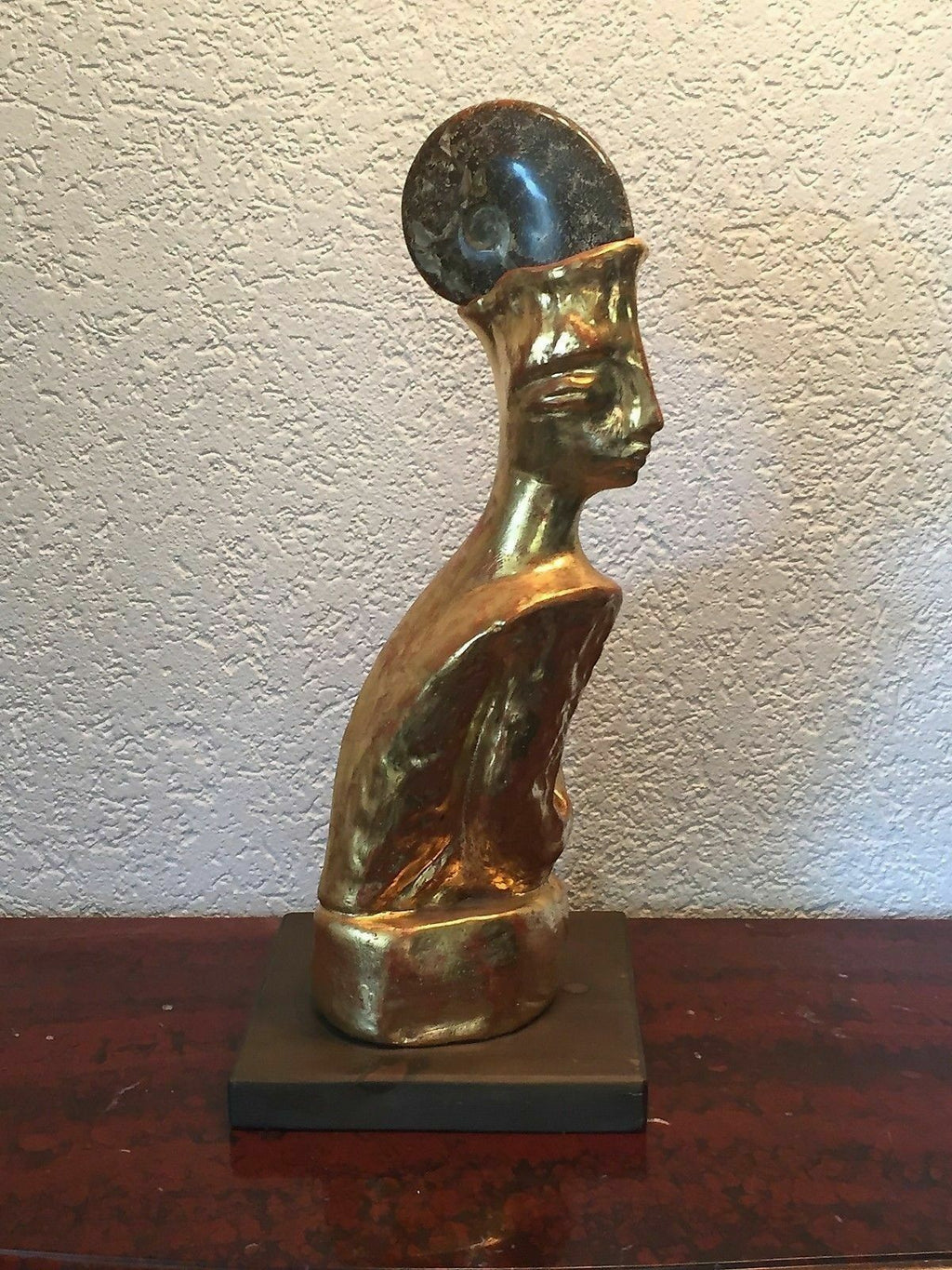 Vergoldete Keramik Skulptur Modern der König Unikat Enzo Arduini