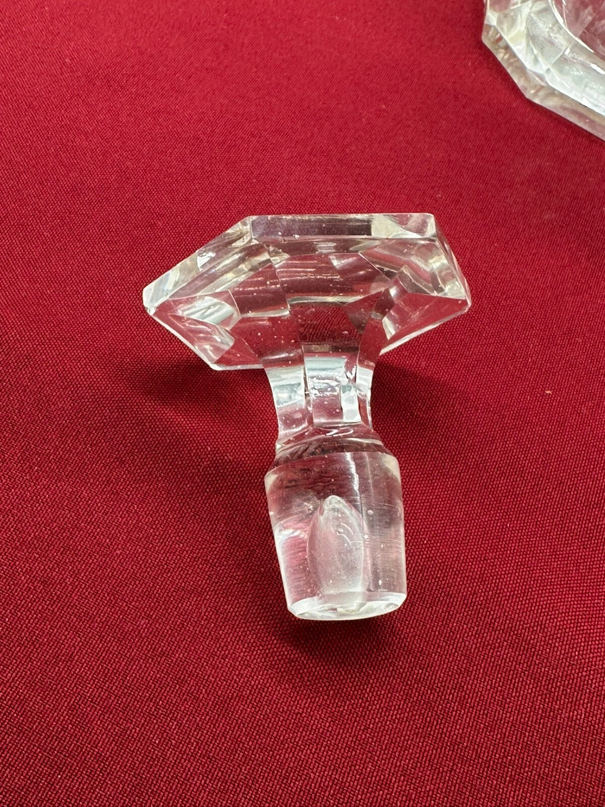 Vintage Karaffe Flasche mit Stöpsel Glas Ätzdekor Versilberte Plakette