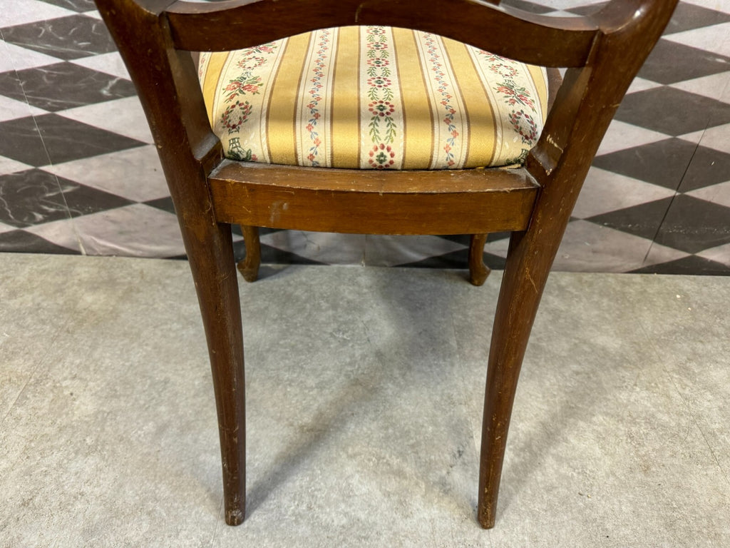 Antiker Jugendstil Stuhl um 1920 Eiche Gestell