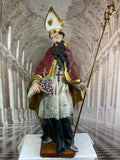 SKULPTUR HEILIGER URBAN HANDBEMALT 118cm HOCH NEO BAROCK FIGUR