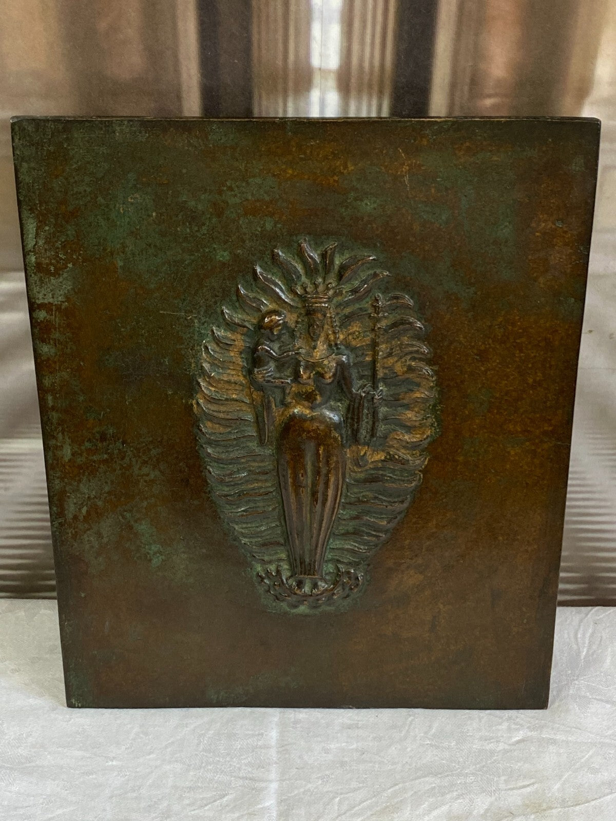 Bronze Relief Heilige Maria mit dem Jesuskind