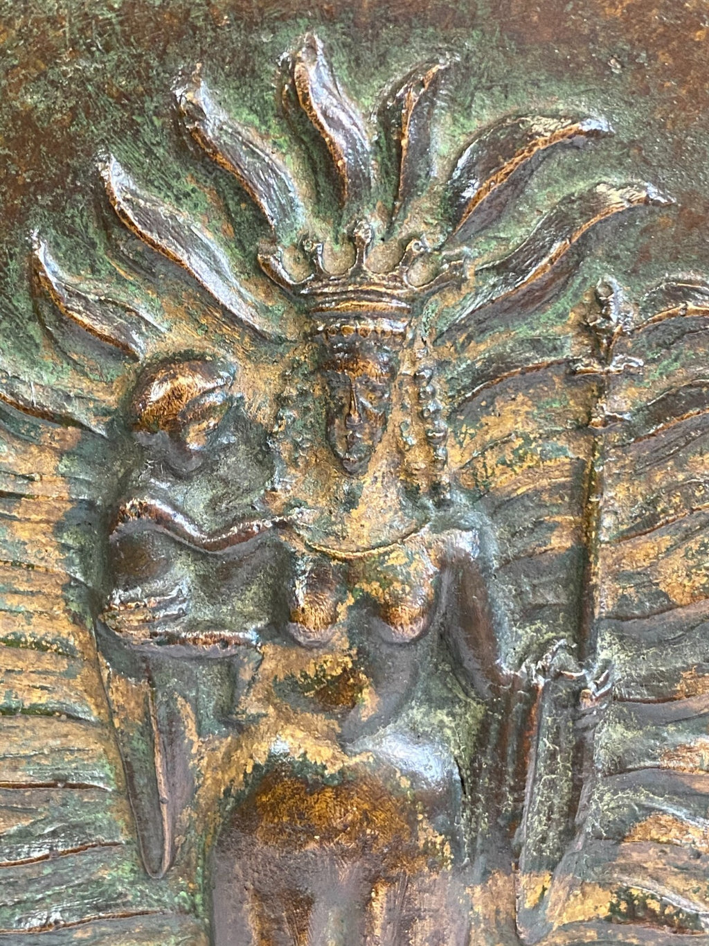 Bronze Relief Heilige Maria mit dem Jesuskind