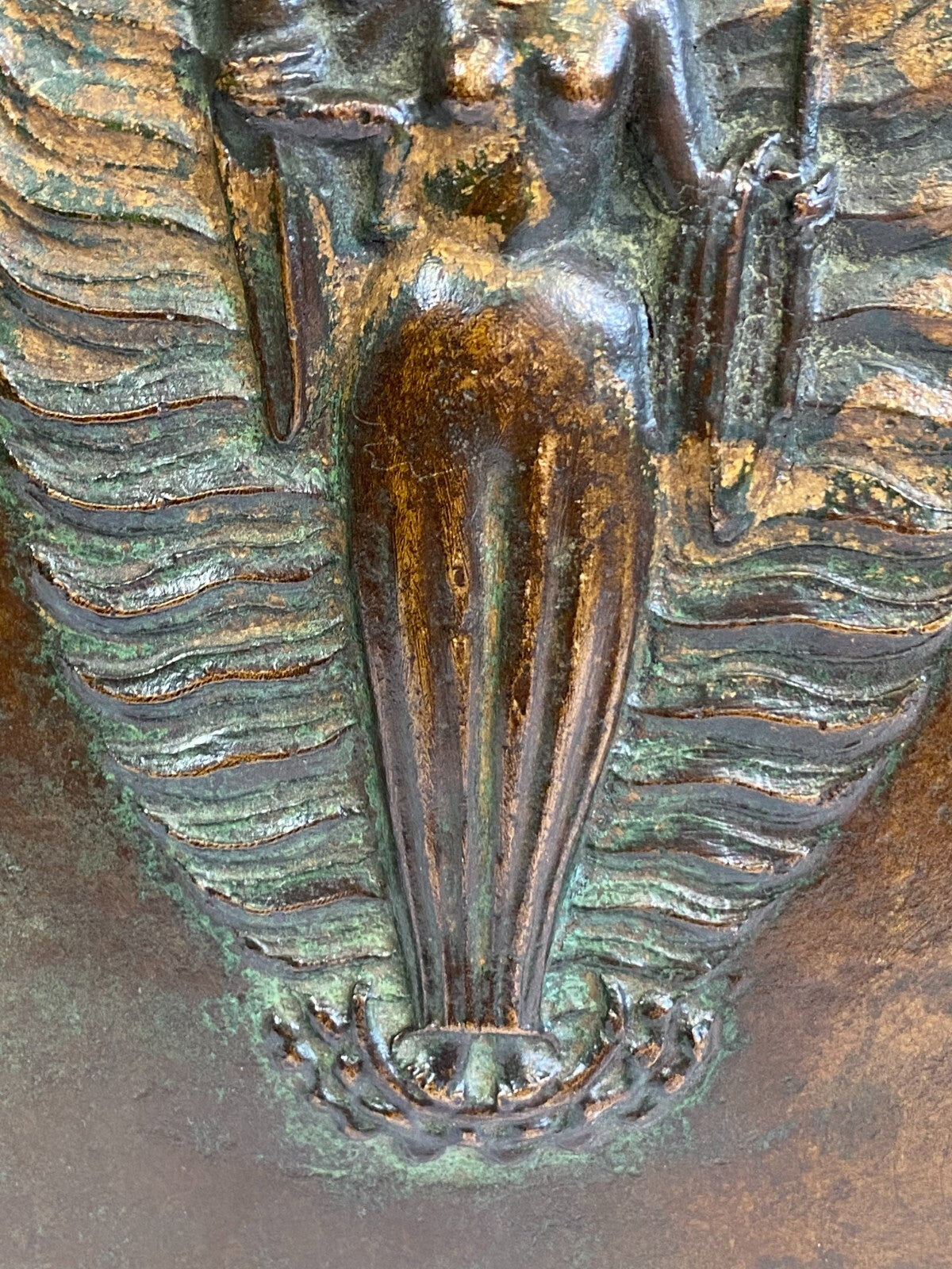 Bronze Relief Heilige Maria mit dem Jesuskind
