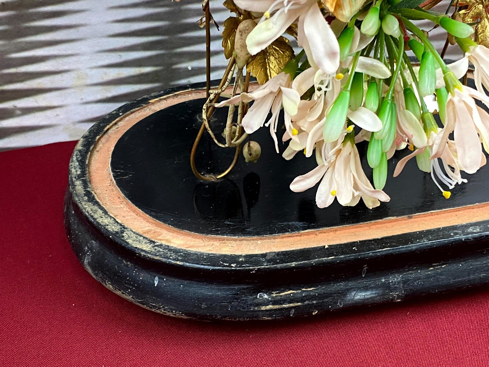 Globe De Mariee Hochzeit Andenken Frankreich Napoleon Iii Maus Blumen Vogel 43cm