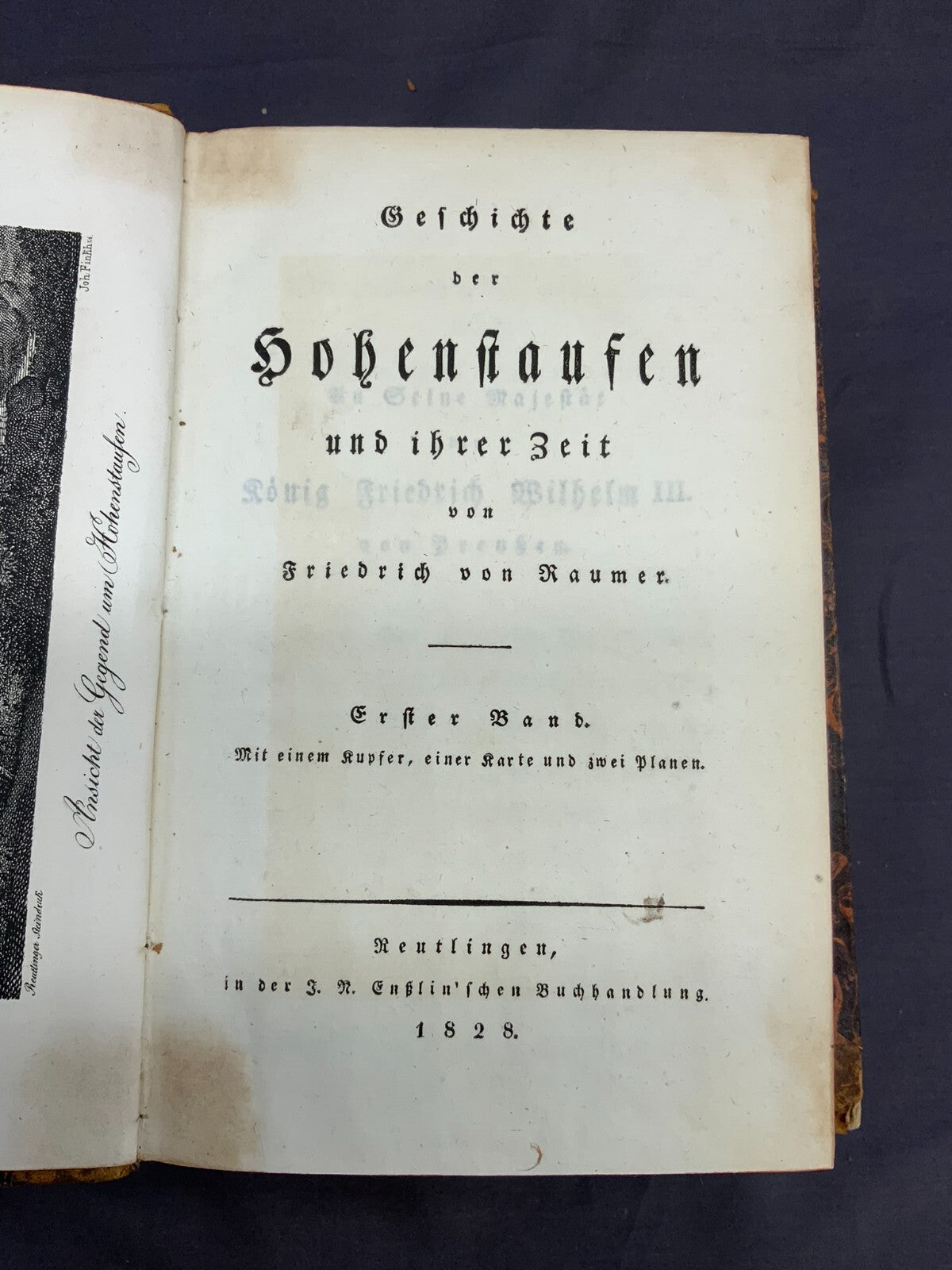 4x antikes Buch von 1829 von Friedrich von Raumer Geschichte der Hohenstaufen