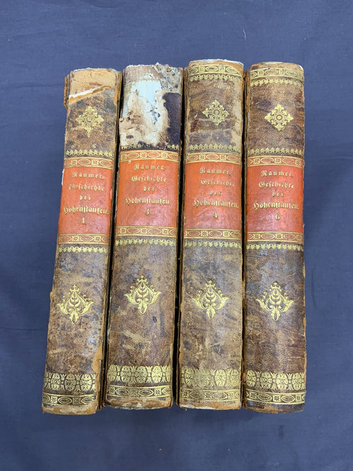 4x ANTIKES BUCH VON 1829 VON FRIEDRICH VON RAUMER GESCHICHTE DER HOHENSTAUFEN