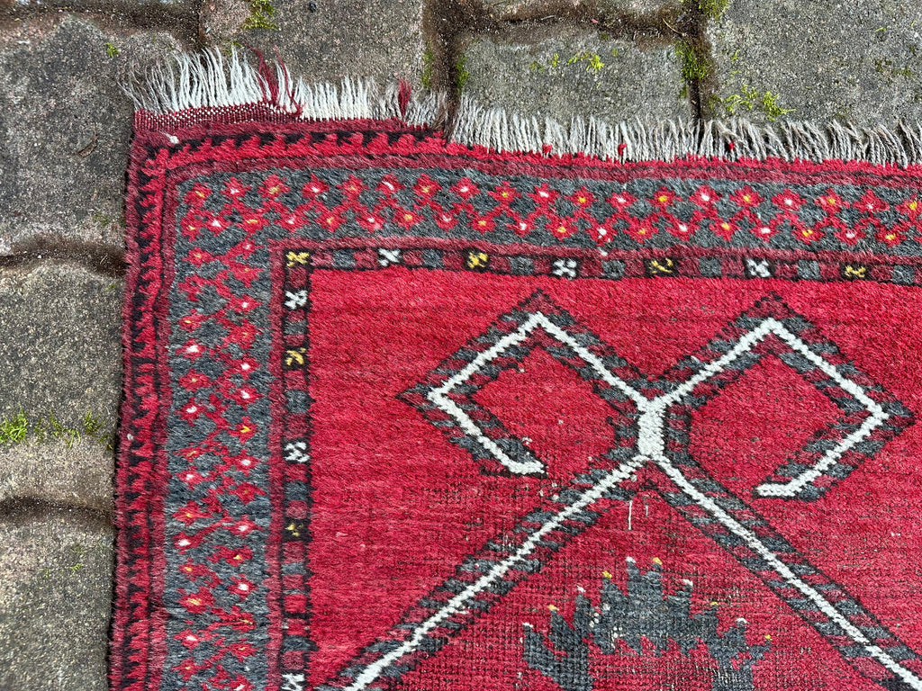Alte Brücke Afghanistan Teppich Orientteppich Wolle handgeknüpft 106x73cm
