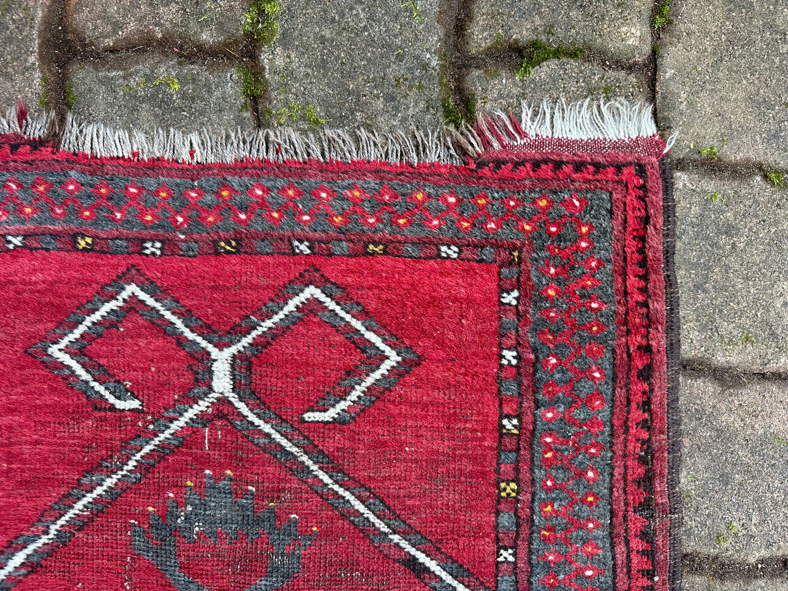 Alte Brücke Afghanistan Teppich Orientteppich Wolle handgeknüpft 106x73cm
